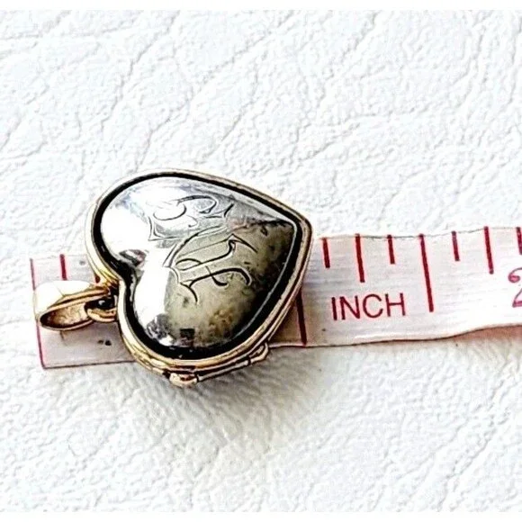 James Avery Sterling Silver 14K YG Photo Heart Locket